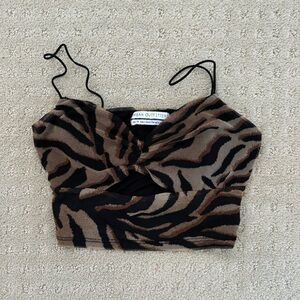 Urban outfitters cutout tiger print tank top